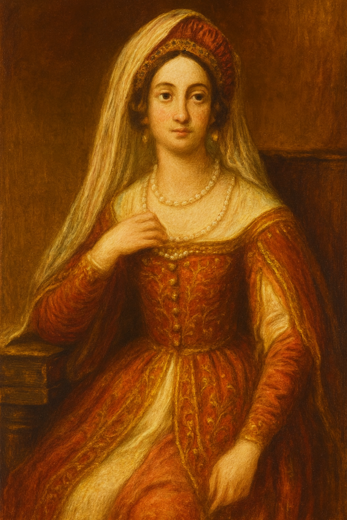 MARINA GUTIERREZ FLORES DE LA CABALLERÍA of Almagro, La Mancha, Castile, España (Spain). Wife of Alonso de Estrada, Governor and Treasurer of Nueva España