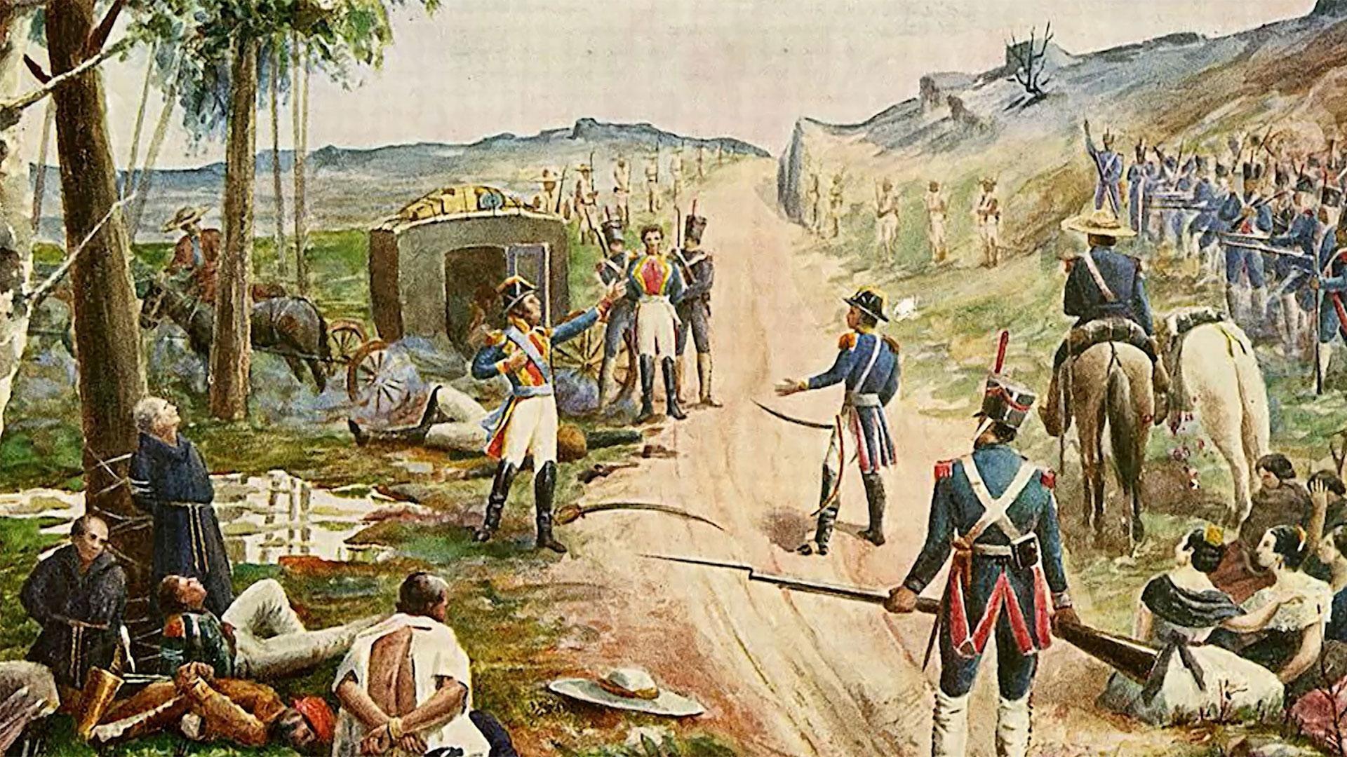 The Battle of Medina, Taken from Capt. Gaines on the Sabine in 1835